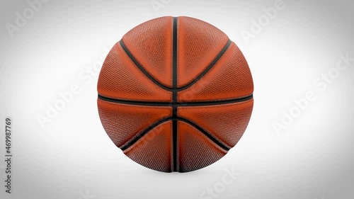 Basketball dreht sich, rotiert um 360 Grad - Loop photo