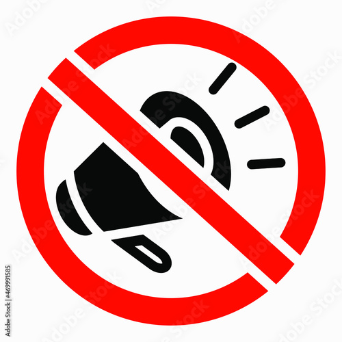Keep silence icon. Not loud. You can't shout. The volume is prohibited. Vector icon.Commercial line vector icon for websites and mobile minimalistic flat design.