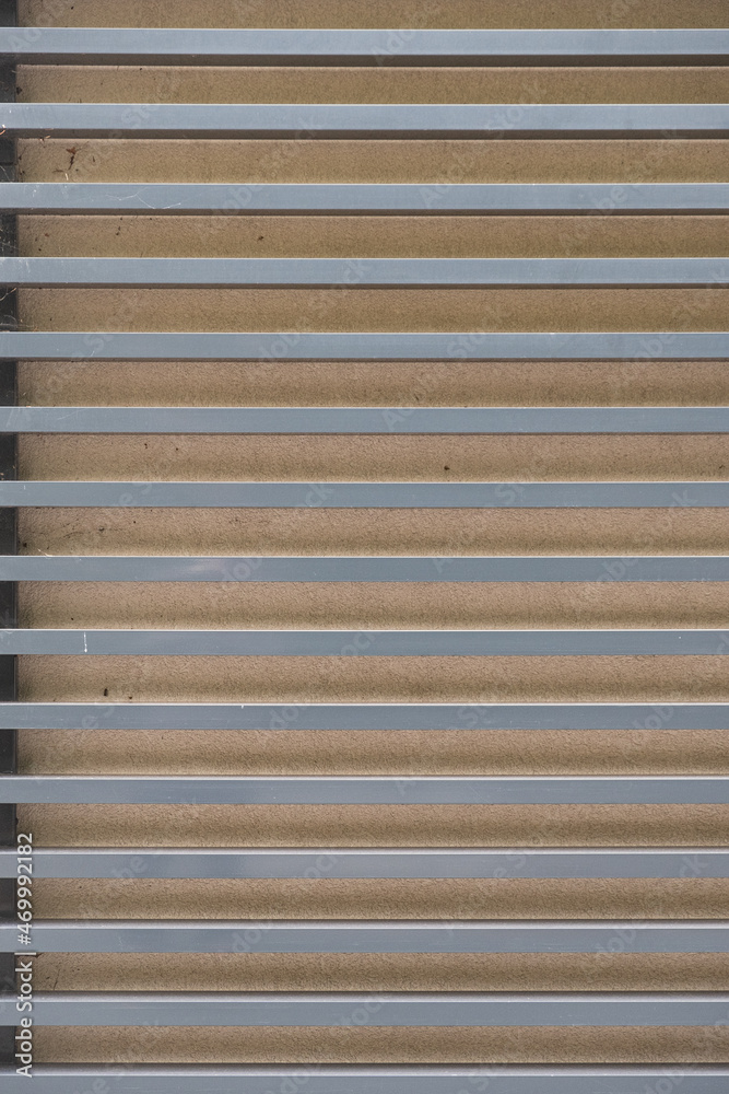Texture de mur avec lamelles de métal Stock Photo