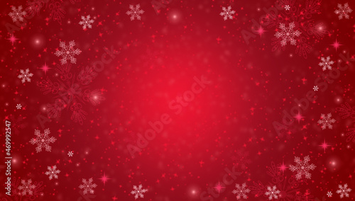 Red christmas snowflake background.