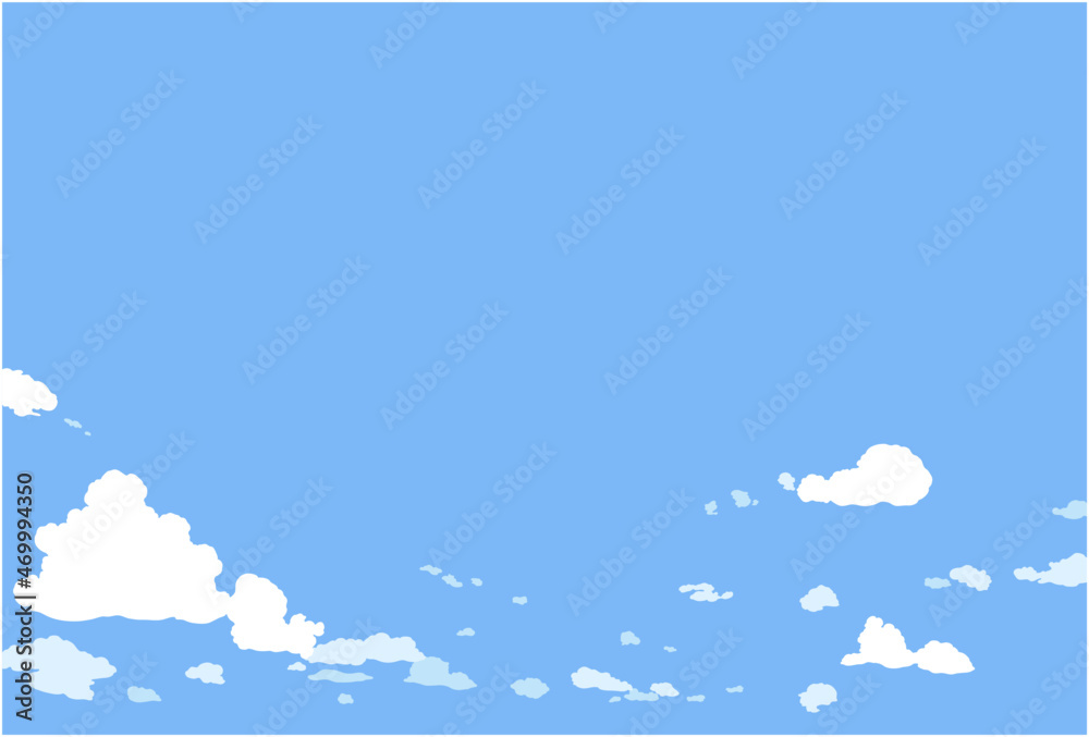 青空と雲のある風景