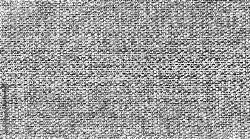 Vector fabric texture. Distressed texture of weaving fabric. Grunge background. Abstract halftone vector illustration. Overlay to create interesting effect and depth. Black isolated on white. EPS10.
