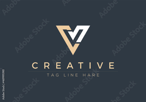 VC letter logo or V C  initials design in vector format.