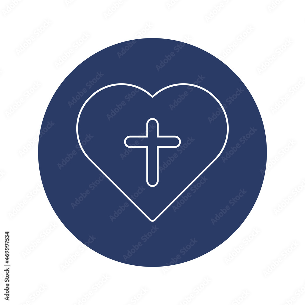 christian worship cross on hand icon christian worship cross on hand icon