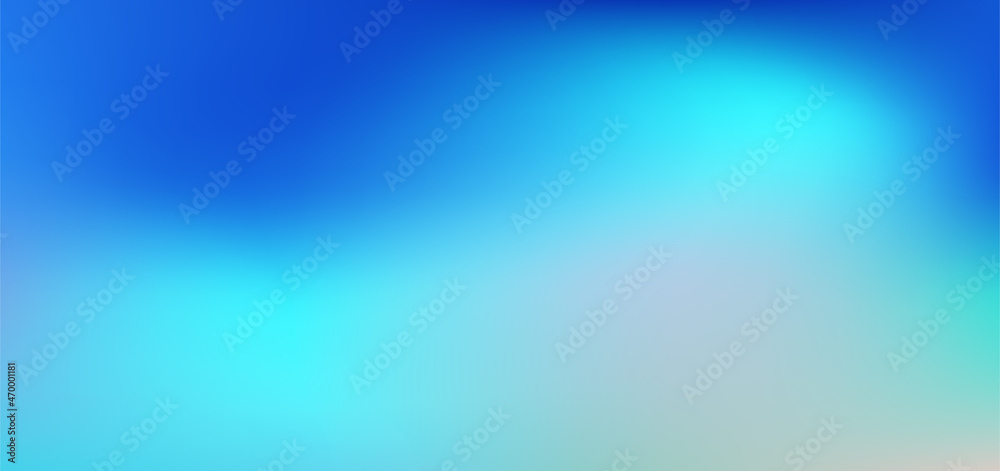 Blue, turquoise, gray Soft blurred gradient mesh vector background. Defocused bokeh effect backdrop studio 