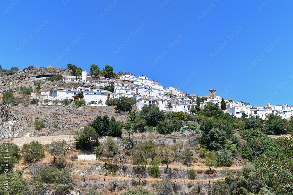 The white villages of the Alpujarras, mountain in Andalusia. Spain.