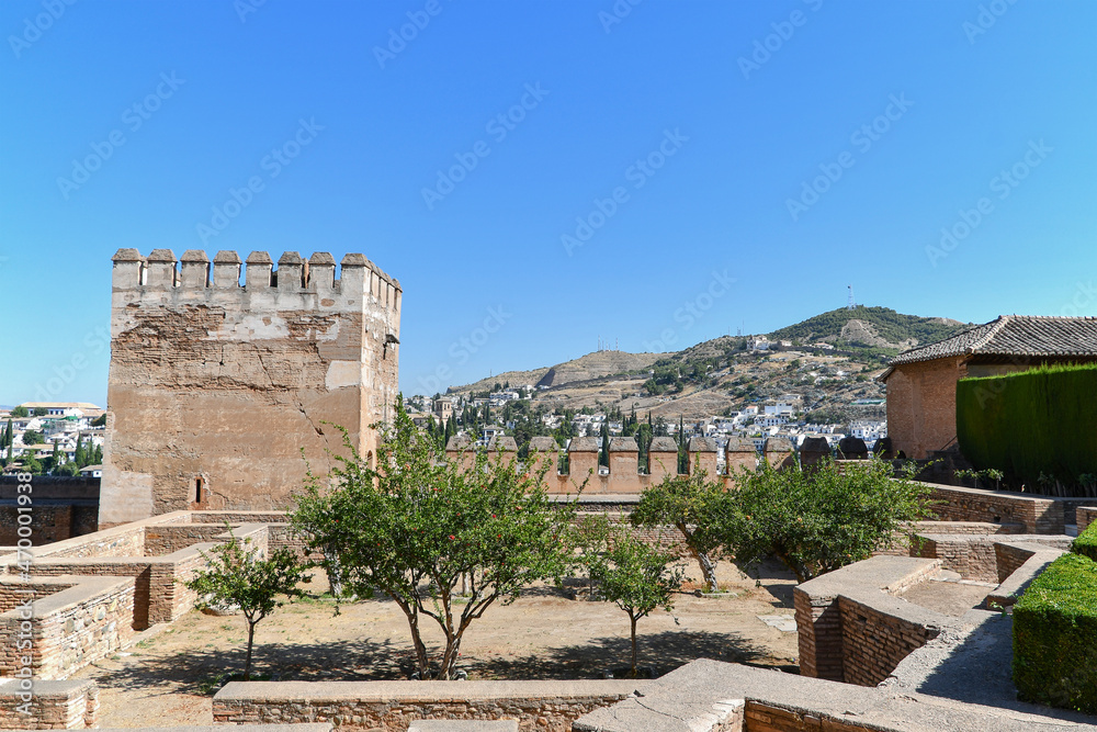 Fruit trees in a Moorish citadel in Granada. Andalusia. Fruit trees in a Moorish citadel in Granada. Andalusia.