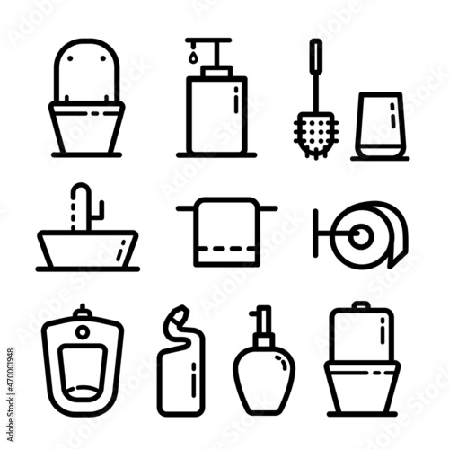 Set of toilet sanitary icons