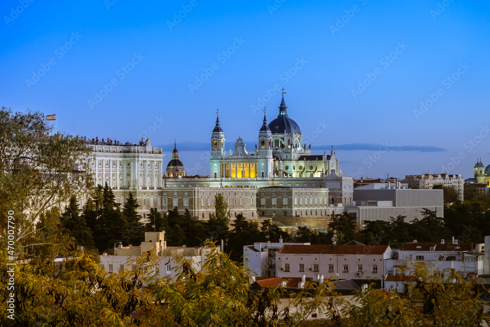 View of Almudena Cathedral, Madrid 