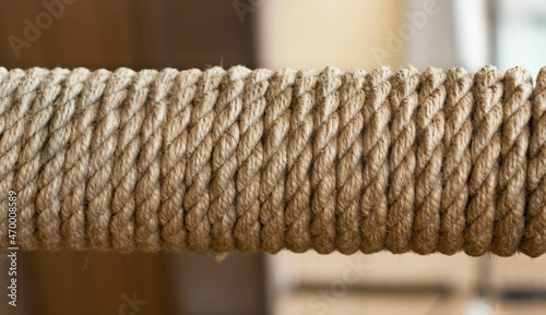 Quadro su tela Rope wrapped around the pole, pillars