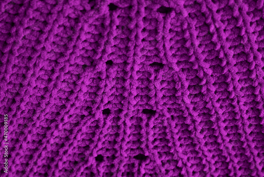knitted wool texture in trendy velvet violet color