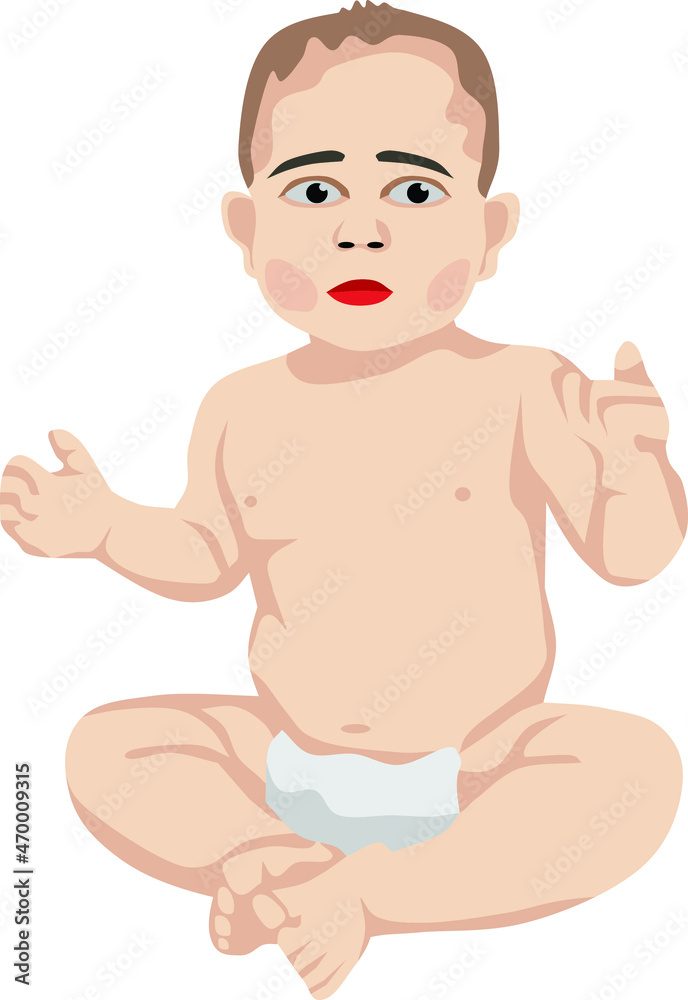 Little Baby Vector Image Little Baby Vector Image