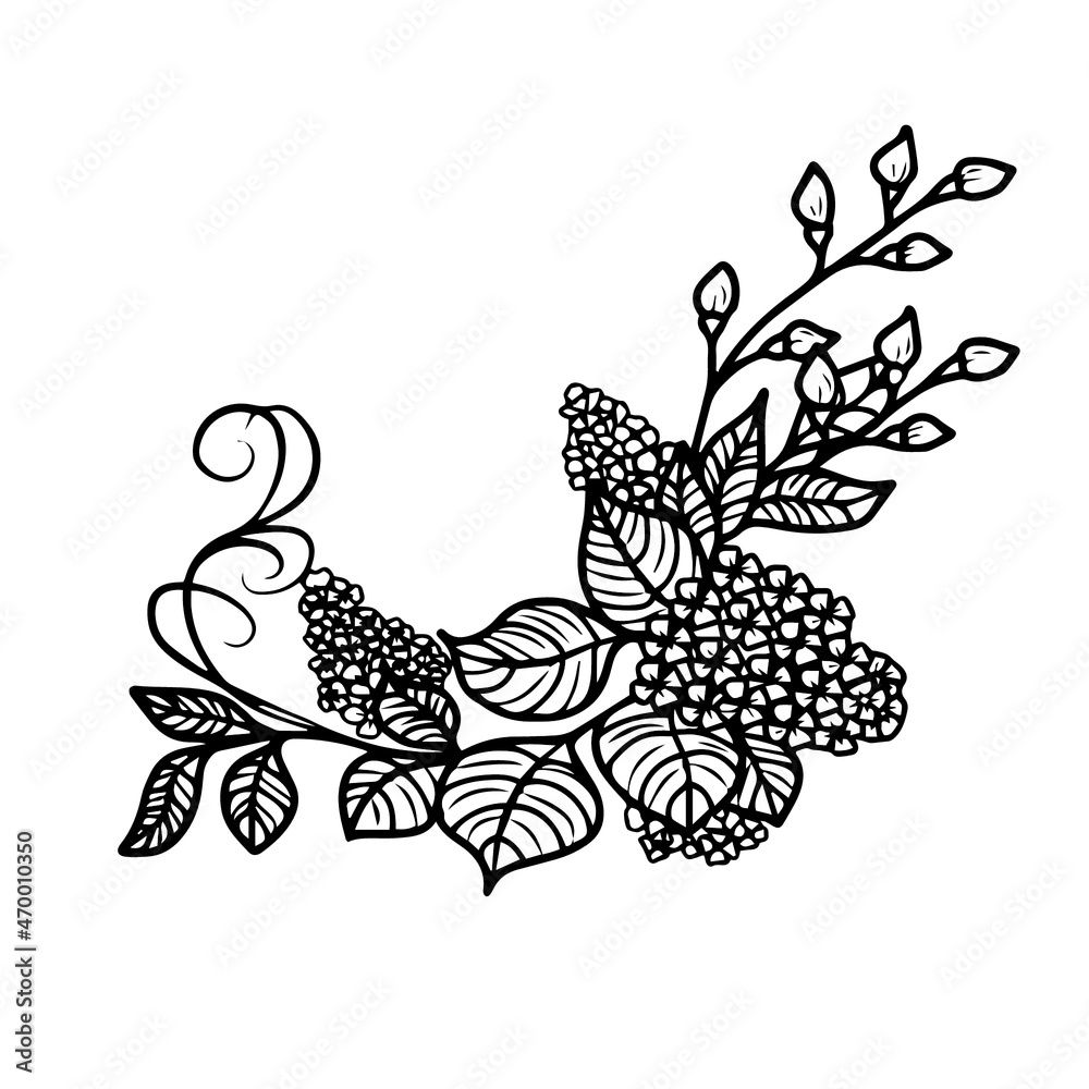Children's vector design botany ,flowers for stickers, social networks, postcards Children's vector design botany ,flowers for stickers, social networks, postcards