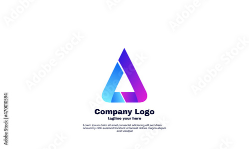 creative triangle brand logo design vector