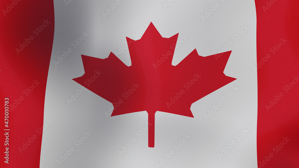 3D render wave background of Canada 3D render wave background of Canada