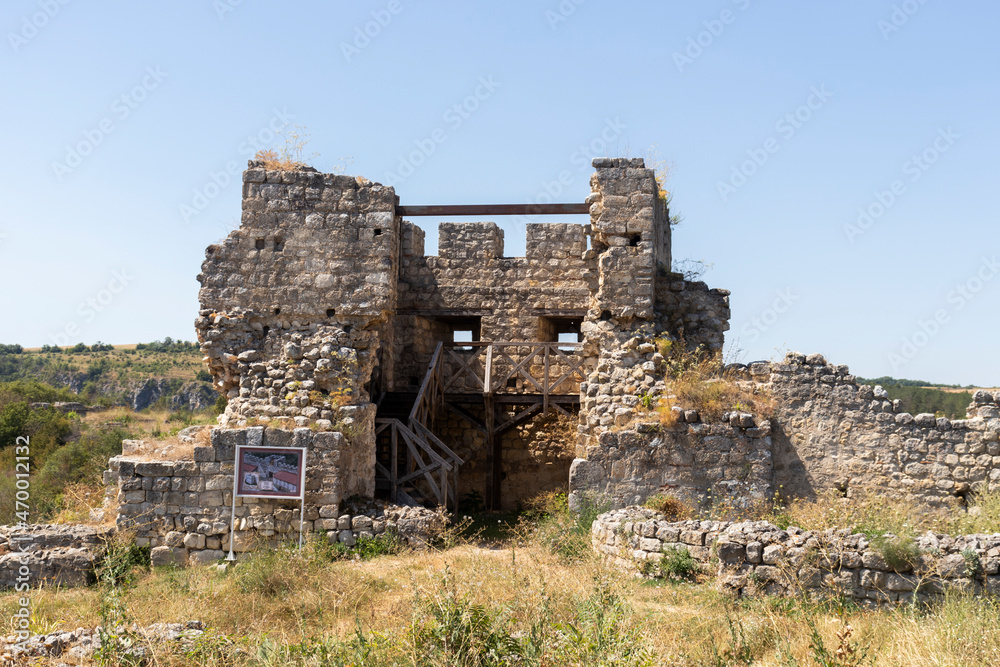 Ruins of medieval fortificated city of Cherven, Bulgaria