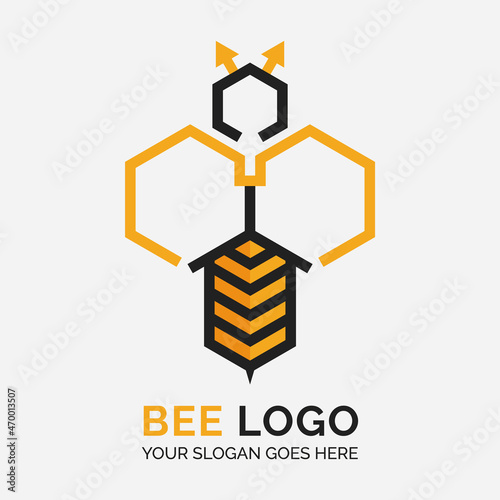Bee Logo Vector Template