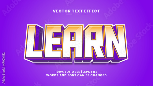 Learn editable text effect