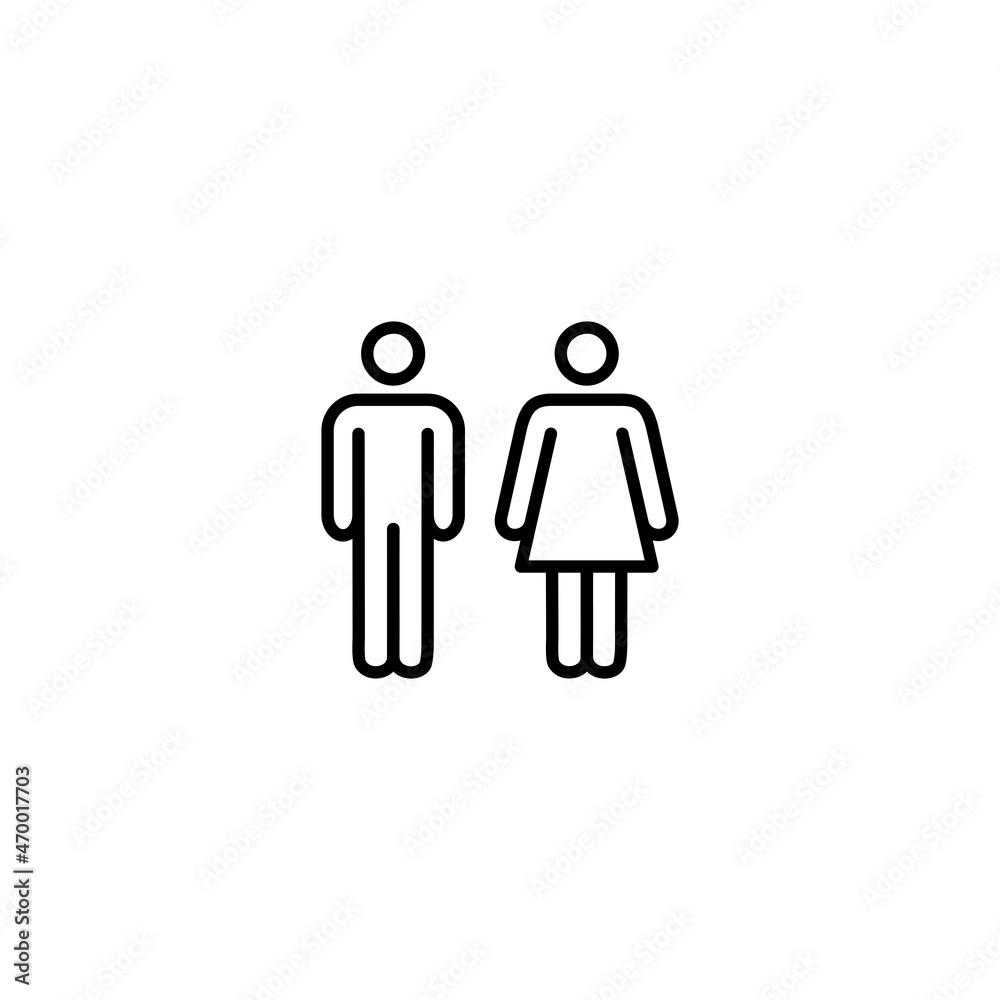 Male and female icon, Male and female symbol vector Male and female icon, Male and female symbol vector