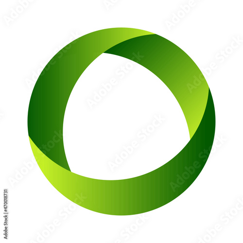 Circular abstract graphic. Segmented circle icon, design. Cyclical spiral, swirl, twirl graphic photo