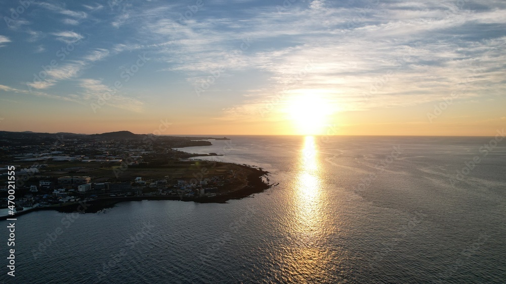 Obraz premium JEJU beautiful sea ​​sunset 
