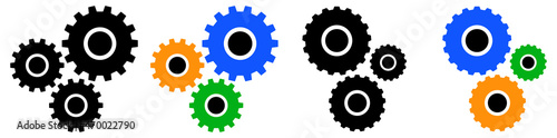 Gear, gearwheel, cogwheel vector icon. Repair, maintanence, setup and hardware concept icon