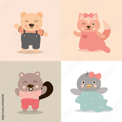 icons cute animals