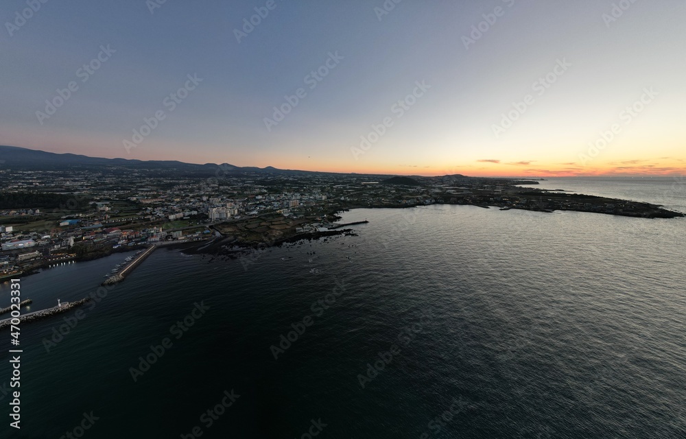 JEJU SEA SUNSET DRONE aerial photography