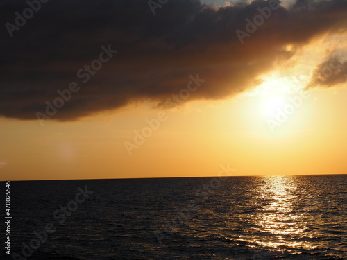 sunset over the sea