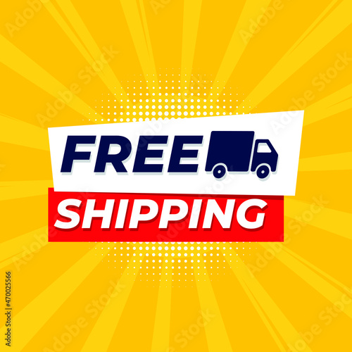 Free delivery and free shipping icon modern design template.