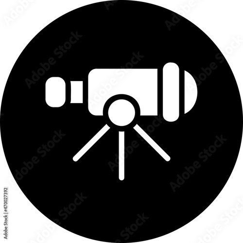 telescope glyph icon