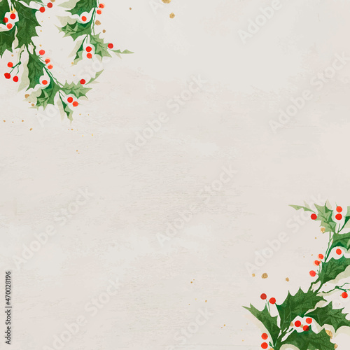 Festive Christmas social ads template vector