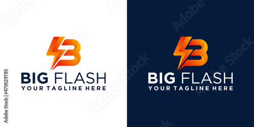 big flash logo, with flash and letter b
