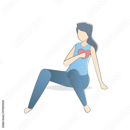 self care and self compassion concept,Power of Being Kind to Yourself,understanding toward ourselves when we suffer fail,Vector illustration.
