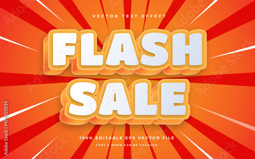 flash sale cartoon editable effect