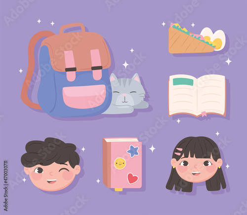 school pupils icons