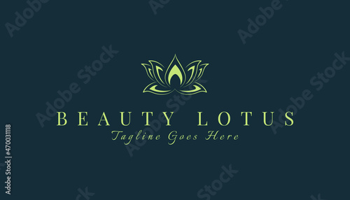 Lotus flower logo inspiration. Aesthetic line art lotus logo design for beauty care, skin care, spa, yoga, boutique, women fashion and beauty clinic treatment. branding identity for feminine business.