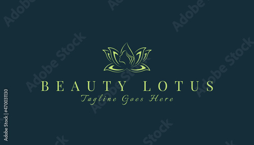 Lotus flower logo inspiration. Aesthetic line art lotus logo design for beauty care, skin care, spa, yoga, boutique, women fashion and beauty clinic treatment. branding identity for feminine business.