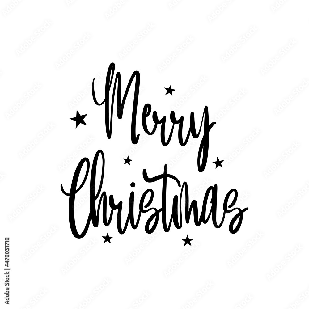 merry christmas quote lettering motivation craft illustration design