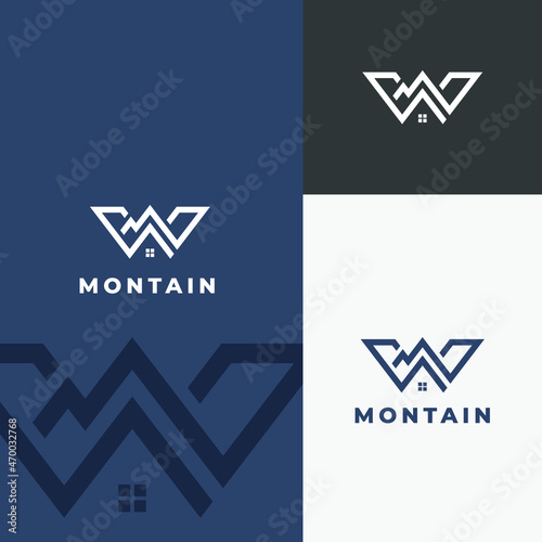 AW concepts logo vector graphic abstract template