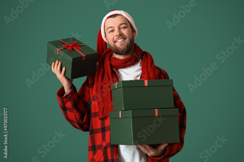 Handsome man with Christmas...