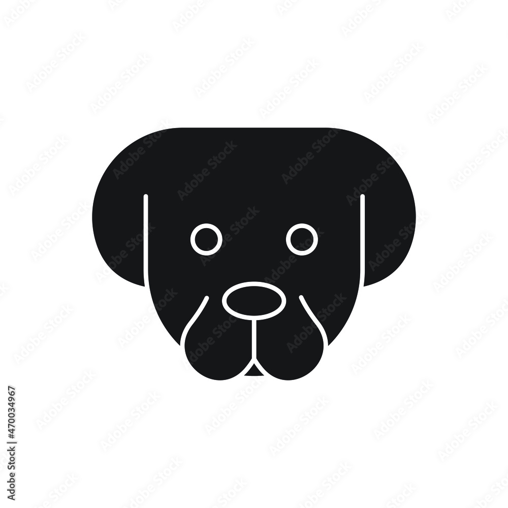 Dog head icon design isolated on white background Dog head icon design isolated on white background