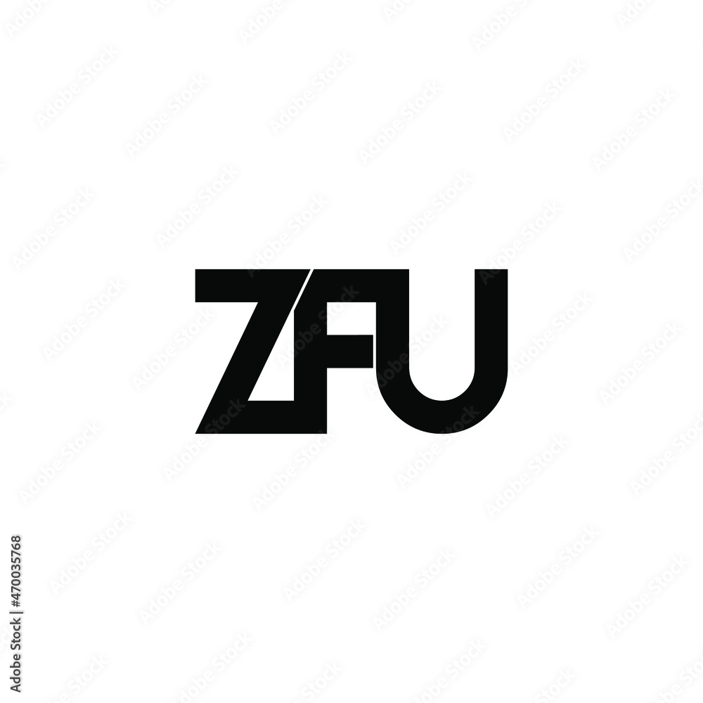 Obraz premium zfu initial letter monogram logo design