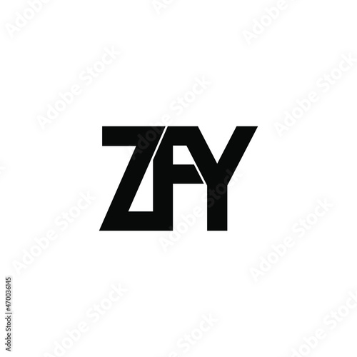 zfy initial letter monogram logo design