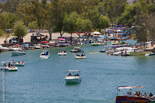 boats in Lake Havasu Arizona photo