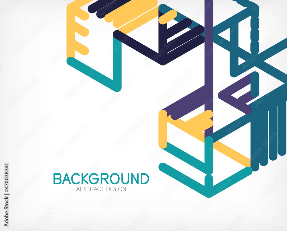 Abstract background. Color lines on white background. Linear abstract composition. Techno or business concept for wallpaper, banner, background, landing page Abstract background. Color lines on white background. Linear abstract composition. Techno or business concept for wallpaper, banner, background, landing page