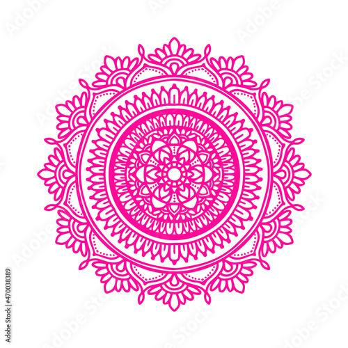 mandala illustration design with radial ornament