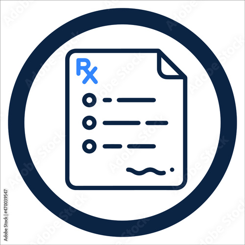 Medical file or prescription icon