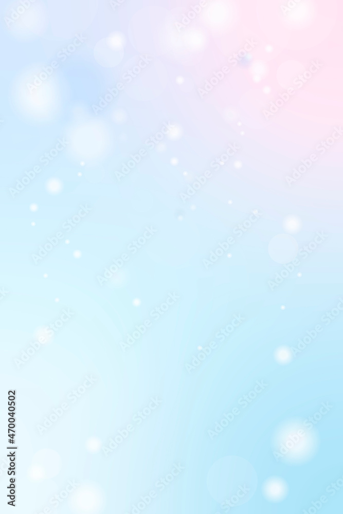 Blue and pink gradient with Bokeh light background vector