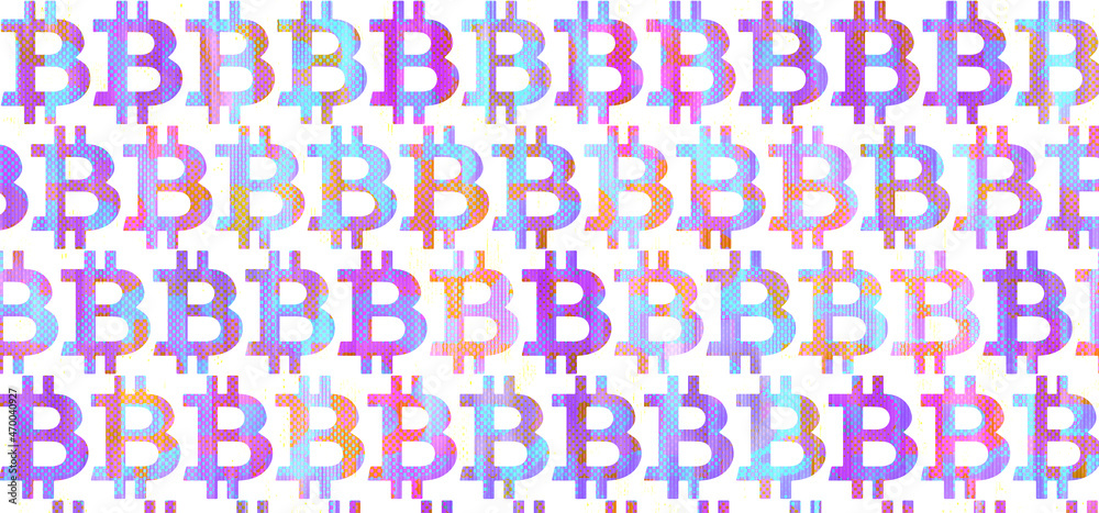 Abstract bitcoin pattern background image.